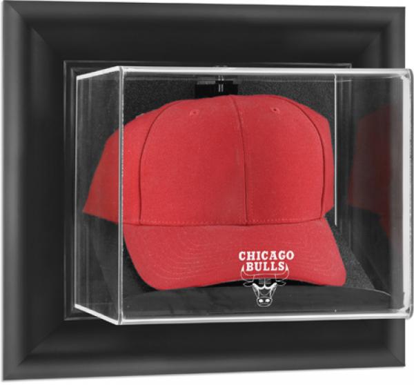 Chicago Bulls Black Framed Wall-Mounted Cap Display Case